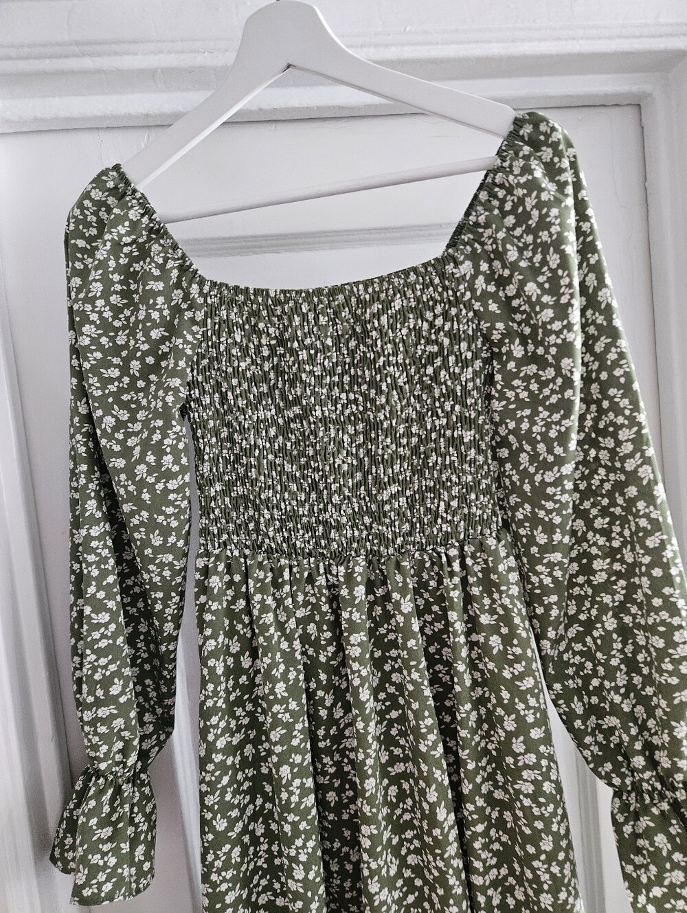 Green Floral Midi Dress - Picture 8 of 8